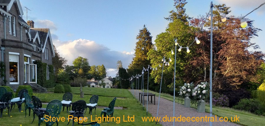 Ballathie House hotel lighting hire